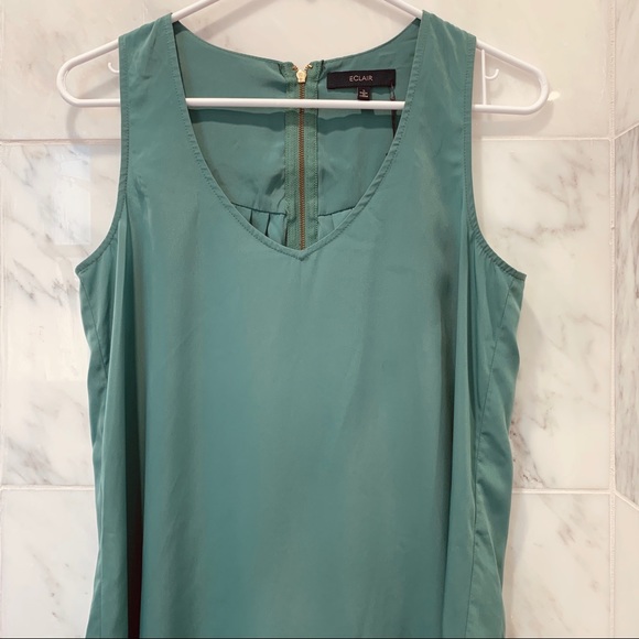 Eclair Mint V Neck Tank Top Size Small - Picture 1 of 2